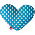 Mirage Pet Products Aqua Blue Swiss Dots 8 in. Heart Dog Toy 1243-TYHT8